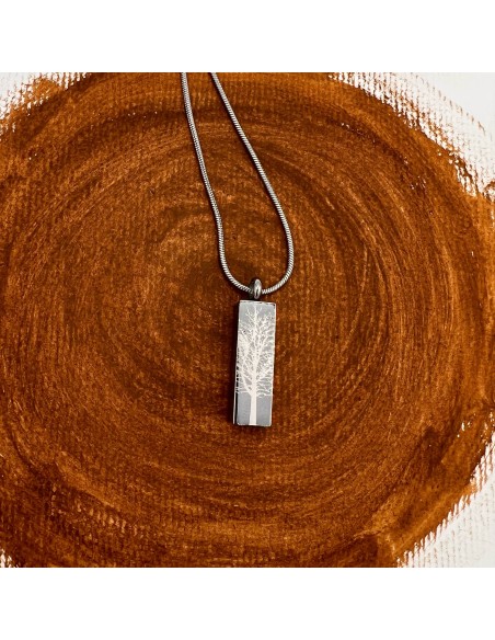 Cremation Jewell TREE ROOT GRAPHITE Pendant
